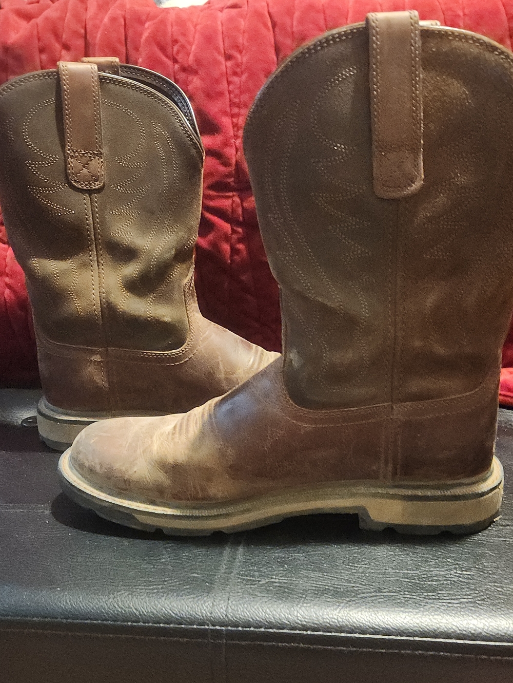 Ariat Brown Leather Western Work Boots